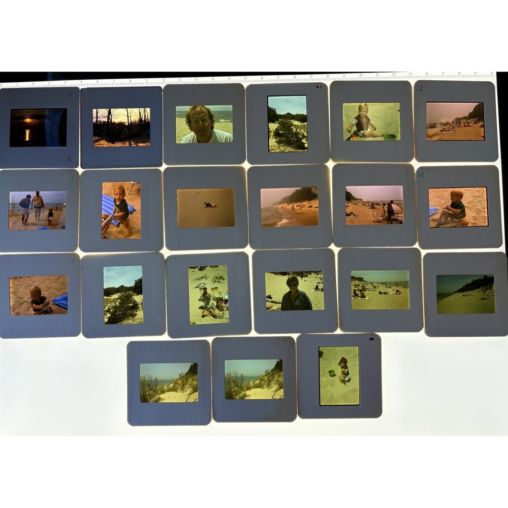 Vintage‎ Lake Michigan Grand Haven 35mm Slides Color Lot of 21 Beach
